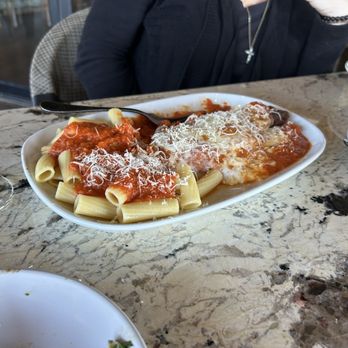 Napoli's Italian Restaurant - Eggplant parm mid meal - Italian Near Me - Rogers, Arkansas