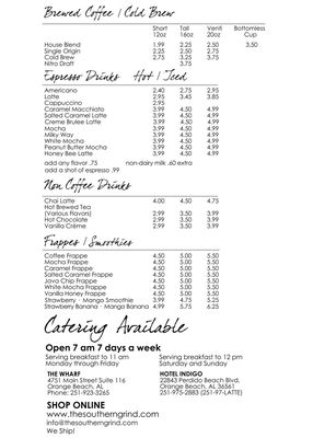 Menu photo 3 The Southern Grind Coffee House Orange Beach, AL