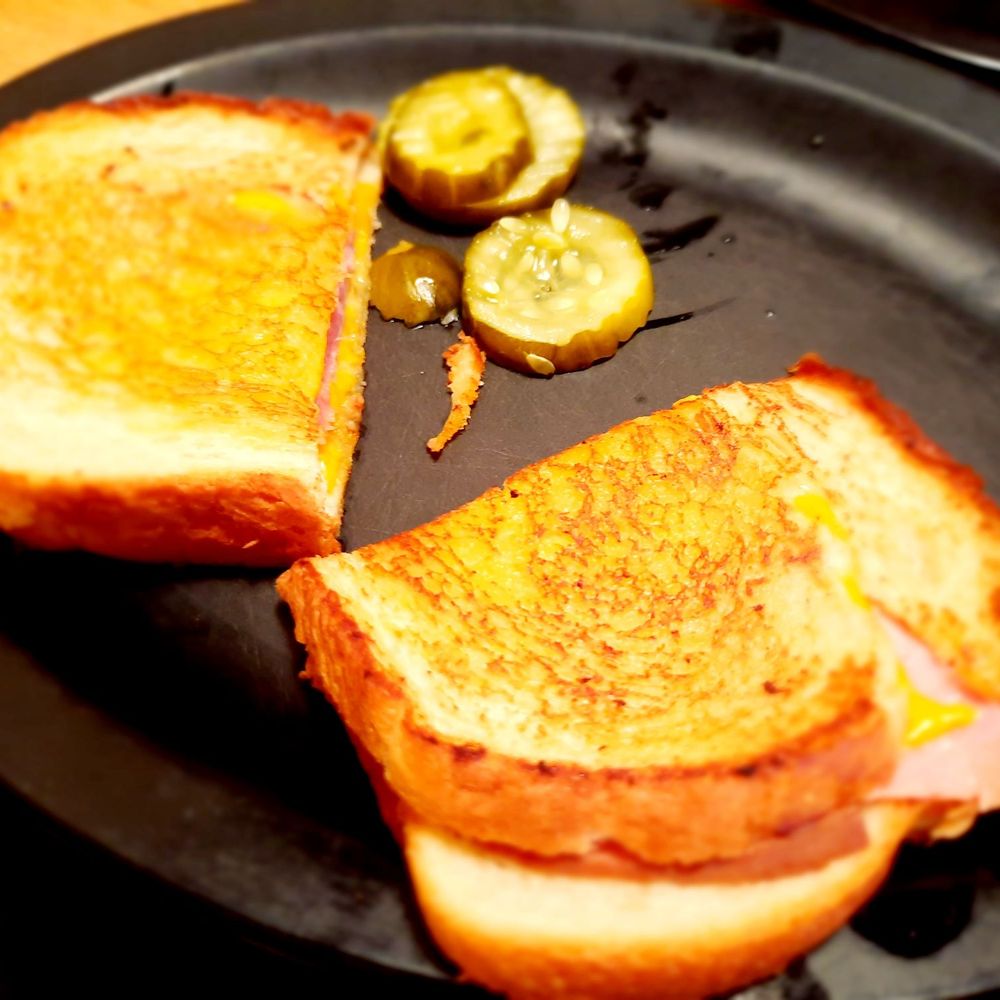 Hot ham and cheese sandwich Hot ham and cheese sandwich