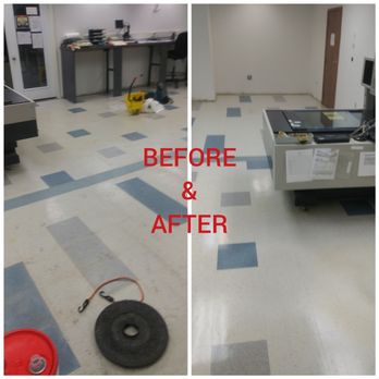 Extreme Clean Carpets - Before and After Stripping and Waxing - Carpet Installation Near Me