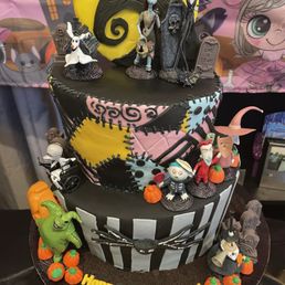 Nightmare before Christmas Halloween birthday theme cake. Nightmare before Christmas Halloween birthday theme cake.