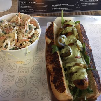 Dog Haus Biergarten - Thai Fighter Sausage 7.49$. Slaw 1.99 - Burgers Near Me - Richardson, Texas Dog Haus Biergarten - Thai Fighter Sausage 7.49$. Slaw 1.99 - Burgers Near Me - Richardson, Texas