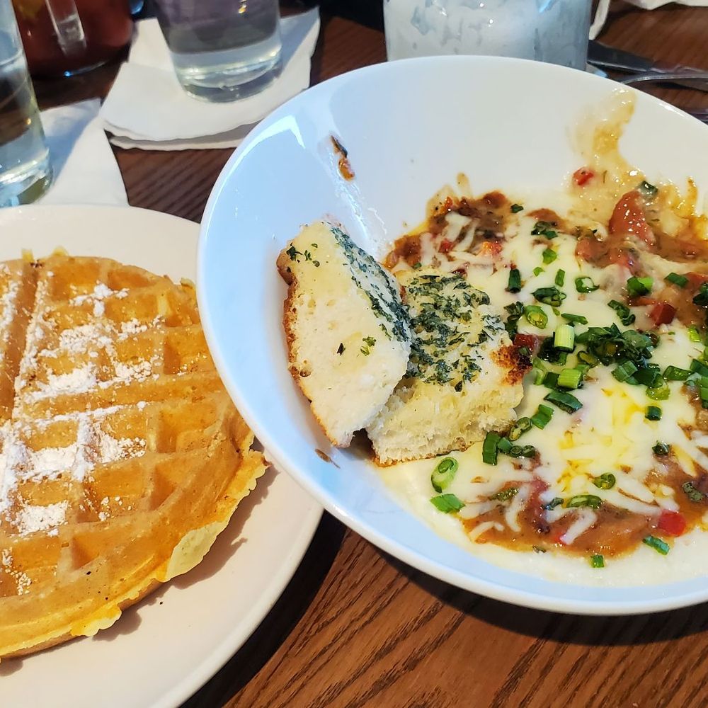 Another Broken Egg Cafe - Shrimp and grits were a little too runny for my daughter. - Southern Near Me - El Paso, Texas