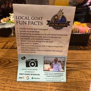Local Goat - New American Near Me - Pigeon Forge, Tennessee