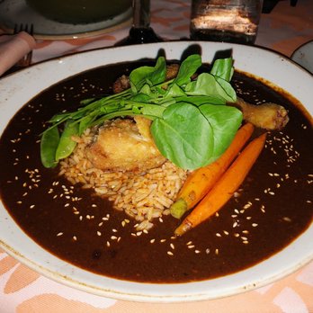 Adobe Grill - Chicken Mole dish with corn tortillas on the side - Mexican Near Me - La Quinta, California
