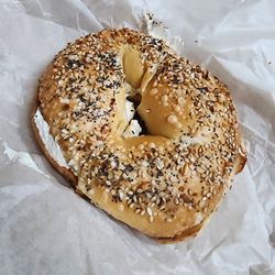 Krib's Bagel Bazaar - Everything Bagel with Cream Cheese