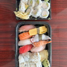 Combo B, plus a California Roll on the side Combo B, plus a California Roll on the side