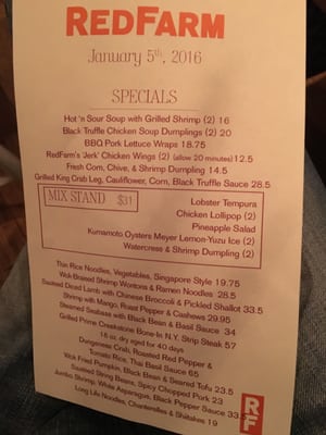 Menu photo 7 Redfarm New York, NY Menu photo 7 Redfarm New York, NY