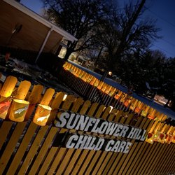 Sunflower Hill Child Care - Lights waiting for their makers at the lantern festival