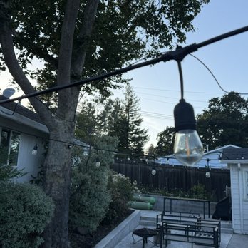 Green Works ATS - Broken wire string lights were attached to - Artificial Turf Near Me