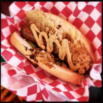 Fairy Tale Forest - Big Bad Bratwurst (quarter pound skin-on link, caraway kraut, relish, German mustard, on soft roll) - Amusement Parks Near Me - West Milford, New Jersey