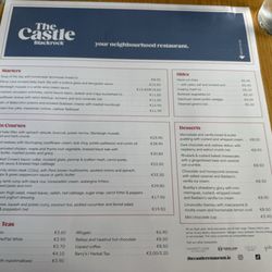 The Castle - Menu