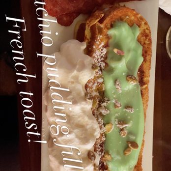 HoM Bay Ridge - Pistachio pudding filled French toast - Breakfast & Brunch Near Me - Brooklyn, New York HoM Bay Ridge - Pistachio pudding filled French toast - Breakfast & Brunch Near Me - Brooklyn, New York