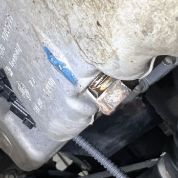 Mavis Discount Tire - This is the oil plug that they cross threaded - Auto Repair Near Me - Lackawanna, New York Mavis Discount Tire - This is the oil plug that they cross threaded - Auto Repair Near Me - Lackawanna, New York