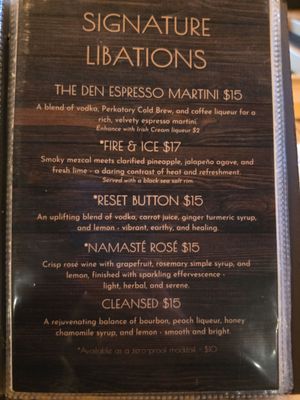 Menu photo 6 The Den at Hush Southington, CT Menu photo 6 The Den at Hush Southington, CT