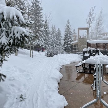 Timberline Condominiums - Timberline grill area and ski racks - Condominiums Near Me - Snowmass Village, Colorado Timberline Condominiums - Timberline grill area and ski racks - Condominiums Near Me - Snowmass Village, Colorado