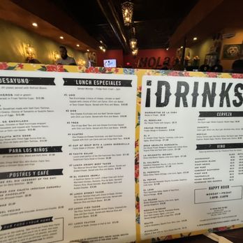 El Vecino - Desserts, and Drinks side of the menu - Tex-Mex Near Me - Dallas, Texas