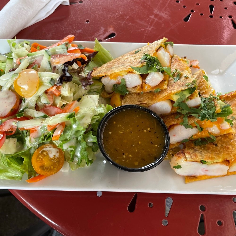 GroundLevel 105 - Shrimp & Avocado Quesadilla gluten free - Wine Bars Near Me - Lombard, Illinois