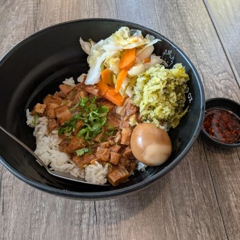 Flaming Ox - RICE PLATES: BRAISED PORK BELLY - 4.5/5 - Taiwanese Near Me - San Jose, California