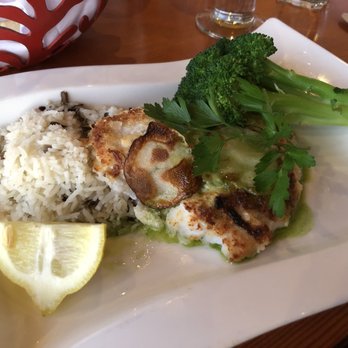 Anthony's Hearthfire Grill - cod dinner plate with rice and broccoli - New American Near Me - Olympia, Washington Anthony's Hearthfire Grill - cod dinner plate with rice and broccoli - New American Near Me - Olympia, Washington