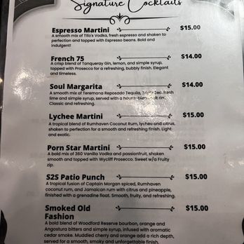 Soul 2 Soul - Drink Menu - Soul Food Near Me - St. Louis, Missouri
