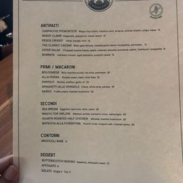 Gluten free menu