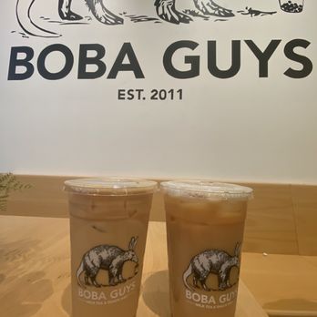 Boba Guys - San Ramon - Hong kong style milk tea and a black milk tea both with boba - Bubble Tea Near Me - San Ramon, California