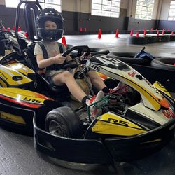 Sykart Indoor Racing Center - 9 yr old blastin