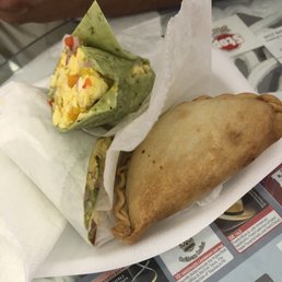 Chicken Empanada and Egg Wrap
