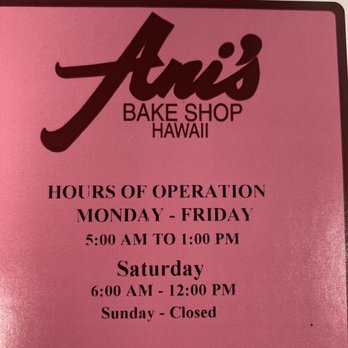 Ani's Bake Shop - Bakeries Near Me - Aiea, Hawaii