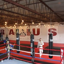 Brausa Carlson Gracie Brazilian Jiu Jitsu - Punching bags and boxing ring.