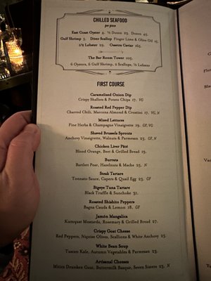 Menu photo 6 The Bar Room New York, NY Menu photo 6 The Bar Room New York, NY