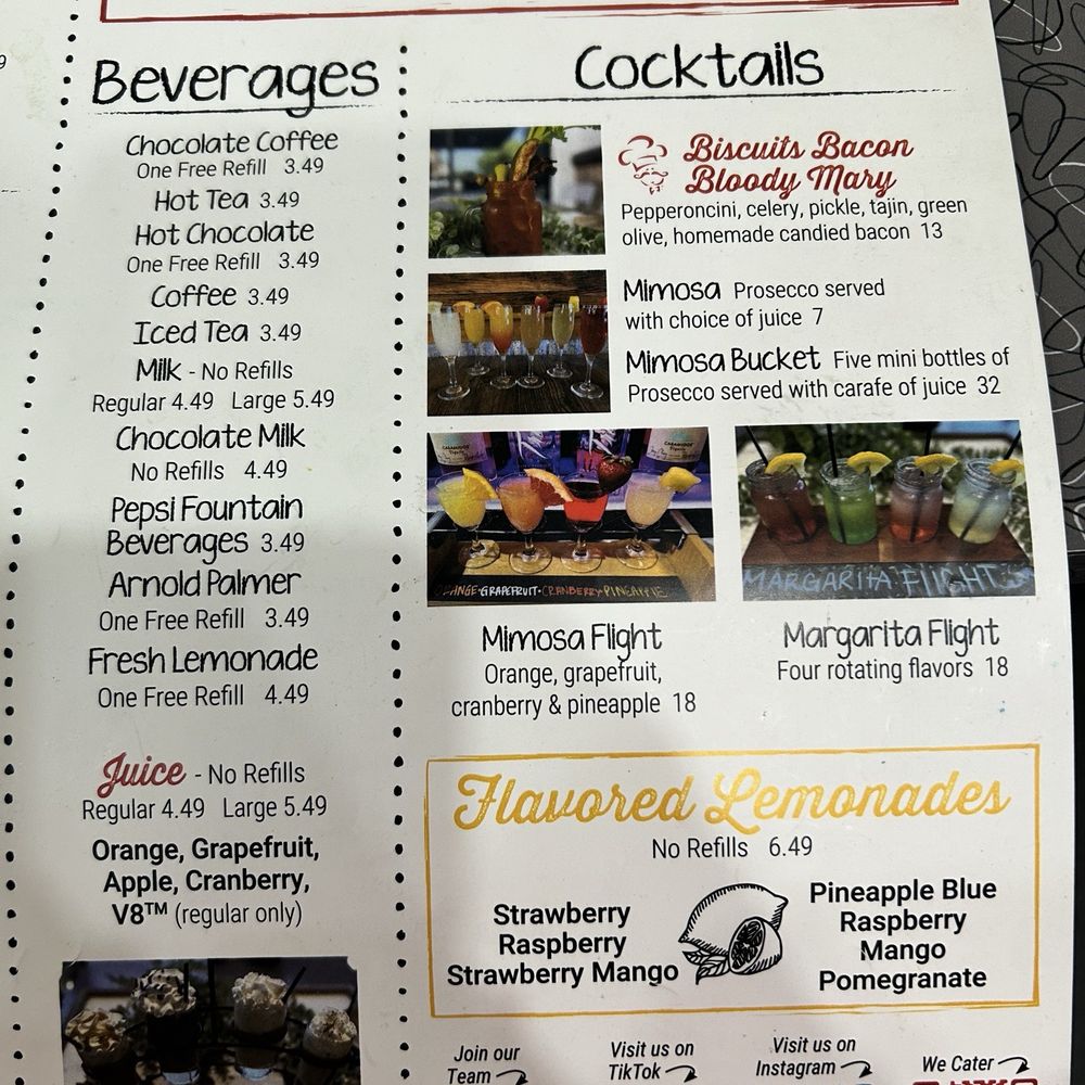 Biscuits Cafe - beverage menu - Breakfast & Brunch Near Me - Phoenix, Arizona