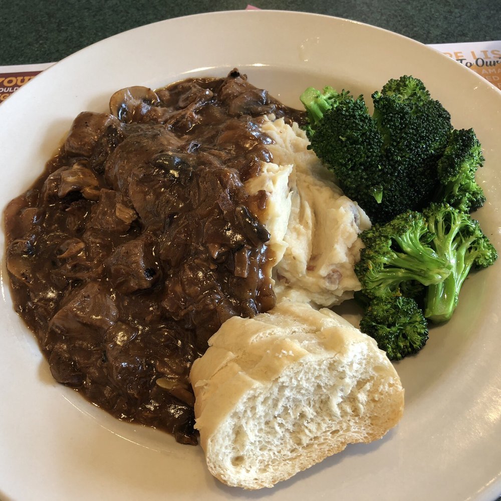 Metro Diner - Beef tips with mashed potatoes and broccoli. - Diners Near Me - Aiken, South Carolina Metro Diner - Beef tips with mashed potatoes and broccoli. - Diners Near Me - Aiken, South Carolina