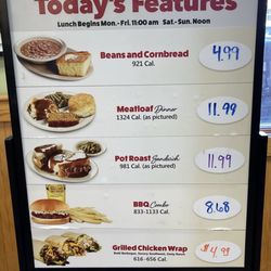 Tudor's Biscuit World - Feature Menu