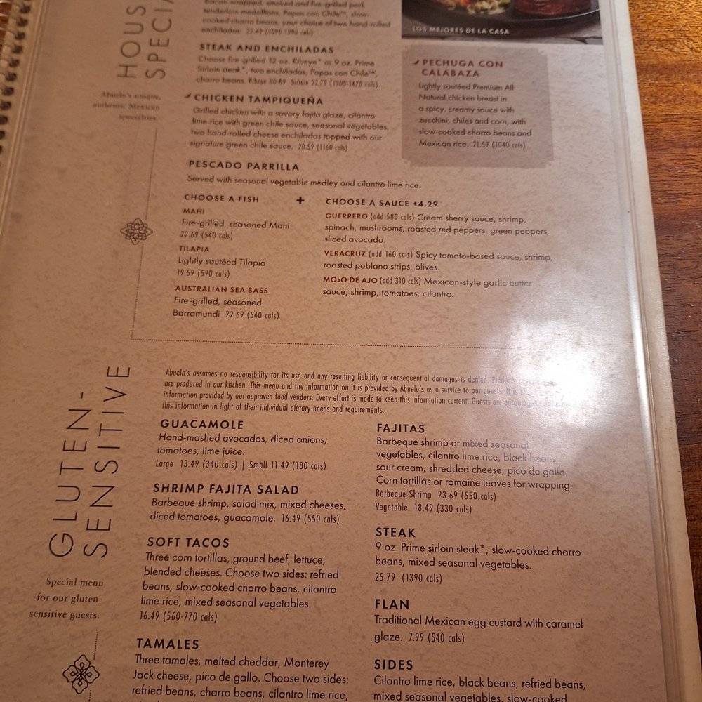 Abuelo's Mexican Restaurant - Menu page - Mexican Near Me - Lubbock, Texas Abuelo's Mexican Restaurant - Menu page - Mexican Near Me - Lubbock, Texas