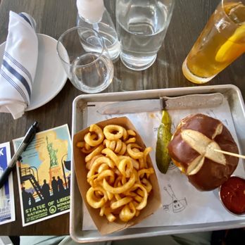 Emily - Emily burger with iced tea - Pizza Near Me - New York, New York