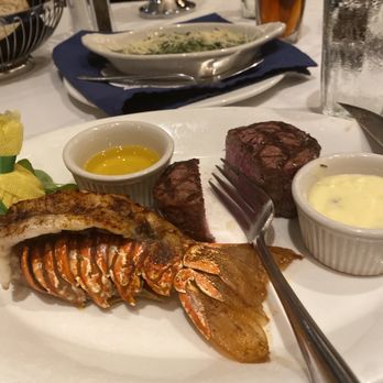 Shula's Steak House - Steak and lobster and creamed spinach - Steakhouses Near Me - Naples, Florida