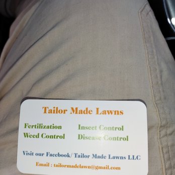 Tailor Made Lawns - a label on a man's pants - Pest Control Near Me