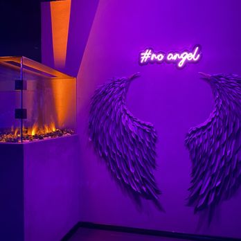 Fume Bar and Lounge - a neon sign with angel wings - Hookah Bars Near Me - Mississauga, Ontario Fume Bar and Lounge - a neon sign with angel wings - Hookah Bars Near Me - Mississauga, Ontario