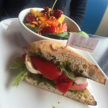 Silver Diner - Mozz and tom sandwich with seasonal salad - Diners Near Me - Woodbridge, Virginia Silver Diner - Mozz and tom sandwich with seasonal salad - Diners Near Me - Woodbridge, Virginia