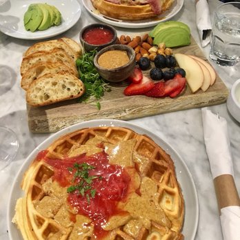 Mr West Cafe Bar Downtown - Almond butter on waffle, morning glory board, and aged cheddar on waffle - Bars Near Me - Seattle, Washington Mr West Cafe Bar Downtown - Almond butter on waffle, morning glory board, and aged cheddar on waffle - Bars Near Me - Seattle, Washington