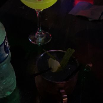 J Karaoke Bar - Sour Apple Martini (back) and Patron Mule (front) - Karaoke Near Me - Las Vegas, Nevada J Karaoke Bar - Sour Apple Martini (back) and Patron Mule (front) - Karaoke Near Me - Las Vegas, Nevada