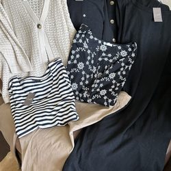 J.Jill - Crochet sweater, black dress, khaki slacks, three blouses, cotton jacket... All of this for less than $250!