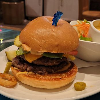 Jimmy Buffett's Margaritaville - Trip around the Sun Burger - American Near Me - Orlando, Florida Jimmy Buffett's Margaritaville - Trip around the Sun Burger - American Near Me - Orlando, Florida