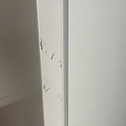 A Peace of Mind Used Appliances - Fridge Front door scratch close up