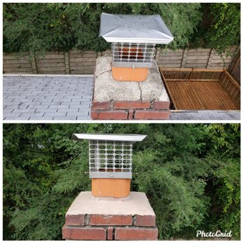 Peter's General Construction - Before and after of roof and chimney work. - Roofing Near Me - Irvington, New Jersey