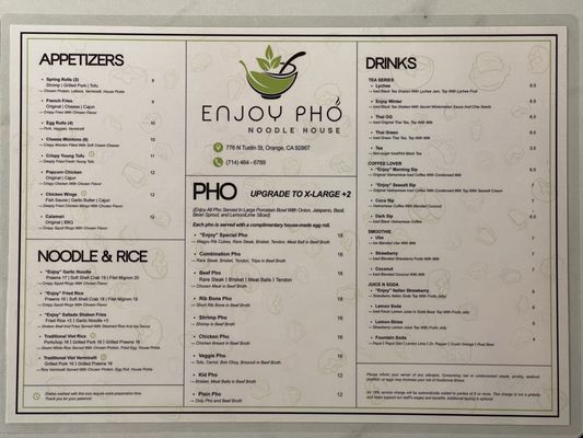 Menu photo 5 Enjoy Pho Orange, CA Menu photo 5 Enjoy Pho Orange, CA