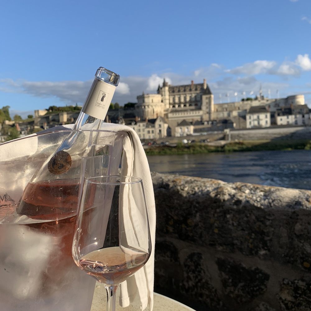 Local rose wine with a view Local rose wine with a view