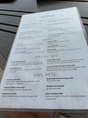 Menu photo 1 Tropico Rooftop Cantina Clearwater Beach, FL Menu photo 1 Tropico Rooftop Cantina Clearwater Beach, FL